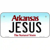 Jesus Arkansas Metal Novelty License Plate 6" x 3" (BP)