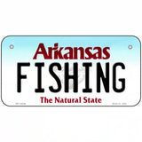 Fishing Arkansas Metal Novelty License Plate 6" x 3" (BP)