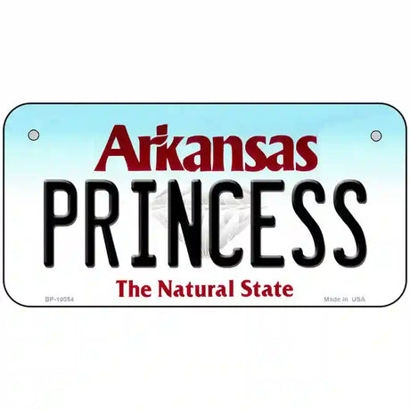 Princess Arkansas Metal Novelty License Plate 6" x 3" (BP)