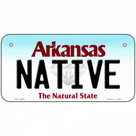 Native Arkansas Metal Novelty License Plate 6" x 3" (BP)