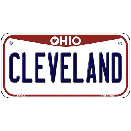 Cleveland Ohio Metal Novelty License Plate 6" x 3" (BP)