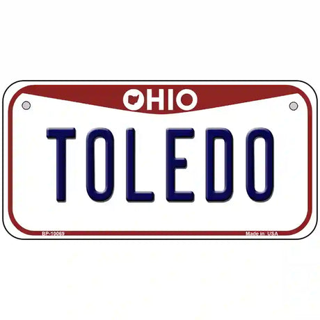 Toledo Ohio Metal Novelty License Plate 6" x 3" (BP)