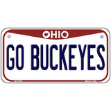 Go Buckeyes Ohio Metal Novelty License Plate