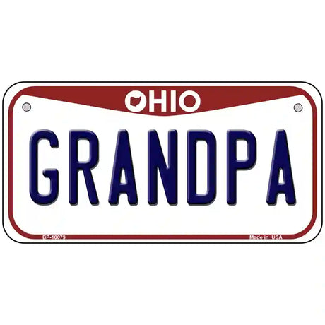 Grandpa Ohio Metal Novelty License Plate 6" x 3" (BP)