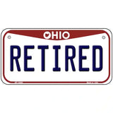 Retired Ohio Metal Novelty License Plate 6" x 3" (BP)