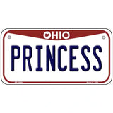 Princess Ohio Metal Novelty License Plate 6" x 3" (BP)