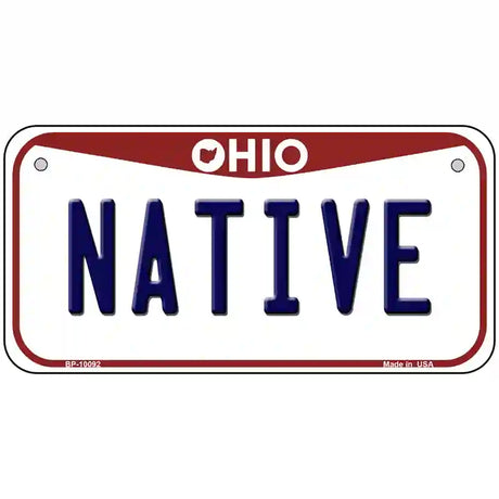 Native Ohio Metal Novelty License Plate 6" x 3" (BP)