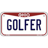 Golfer Ohio Metal Novelty License Plate 6" x 3" (BP)