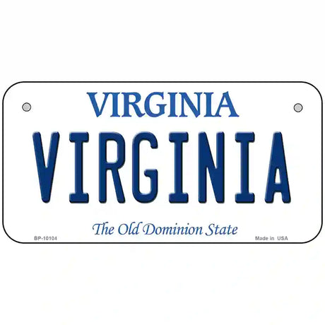 Virginia Metal Novelty License Plate 6" x 3" (BP)