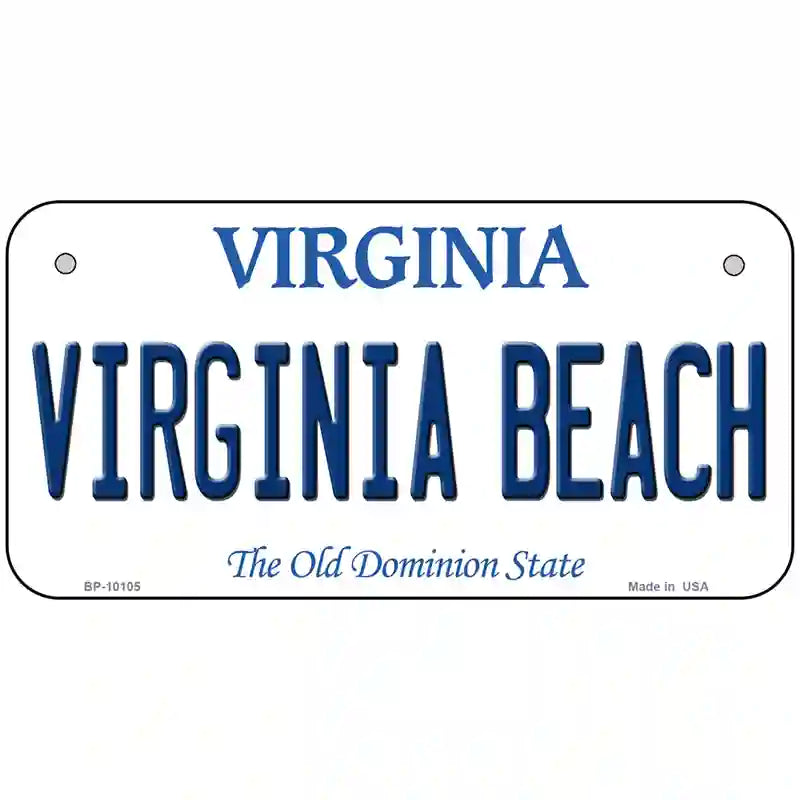 Virginia Beach Virginia Metal Novelty License Plate 6" x 3" (BP)