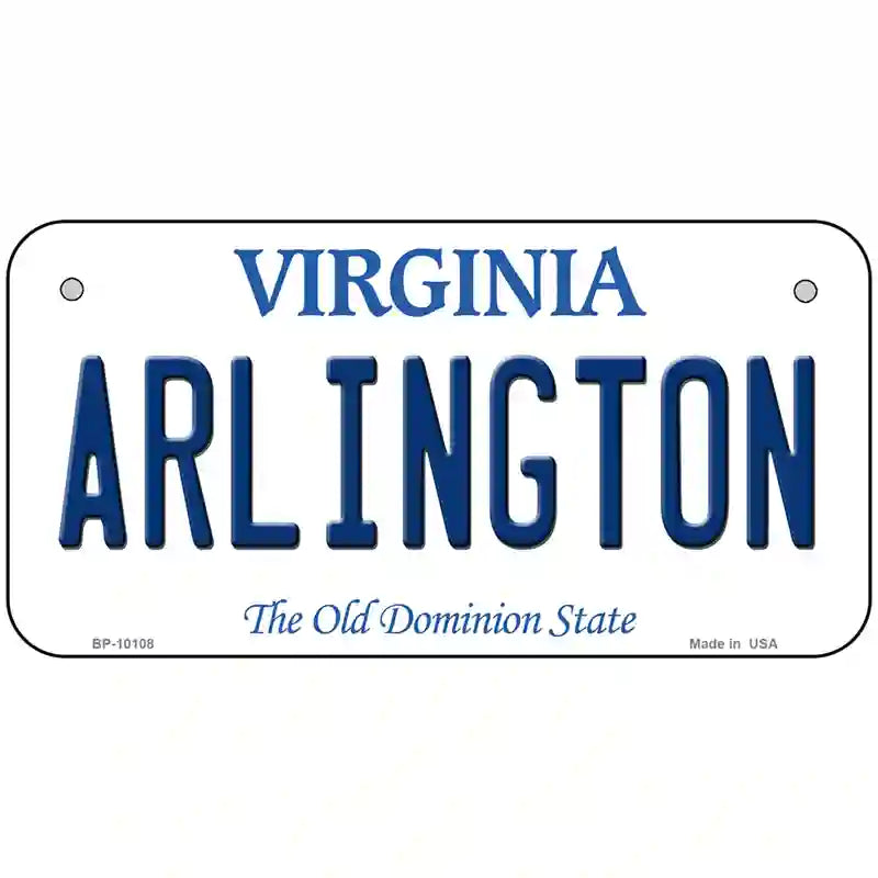 Arlington Virginia Metal Novelty License Plate 6" x 3" (BP)