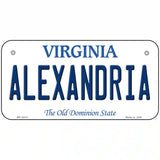 Alexandria Virginia Metal Novelty License Plate 6" x 3" (BP)