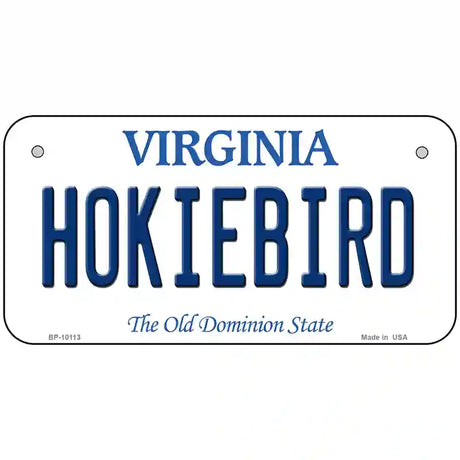 Hokiebird Virginia Metal Novelty License Plate 6" x 3" (BP)