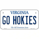 Go Hokies Virginia Metal Novelty License Plate 6" x 3" (BP)