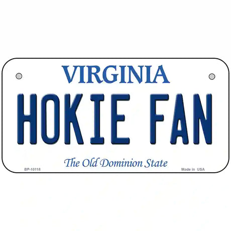 Hokie Fan Virginia Metal Novelty License Plate 6" x 3" (BP)