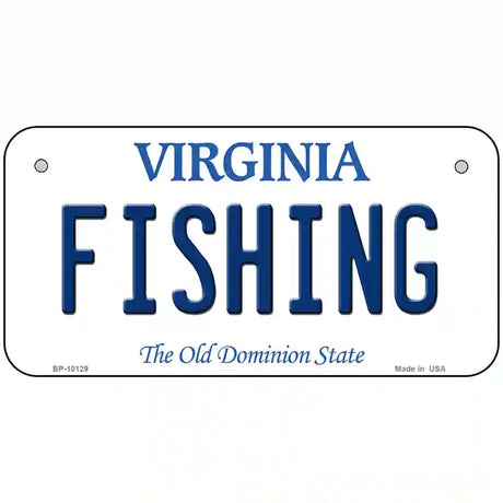 Fishing Virginia Metal Novelty License Plate 6" x 3" (BP)