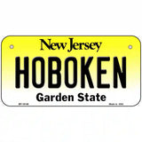 Hoboken New Jersey Metal Novelty License Plate 6" x 3" (BP)