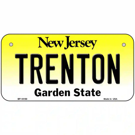 Trenton New Jersey Metal Novelty License Plate 6" x 3" (BP)