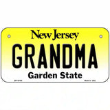 Grandma New Jersey Metal Novelty License Plate 6" x 3" (BP)