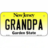 Grandpa New Jersey Metal Novelty License Plate 6" x 3" (BP)