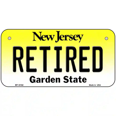 Retired New Jersey Metal Novelty License Plate 6" x 3" (BP)