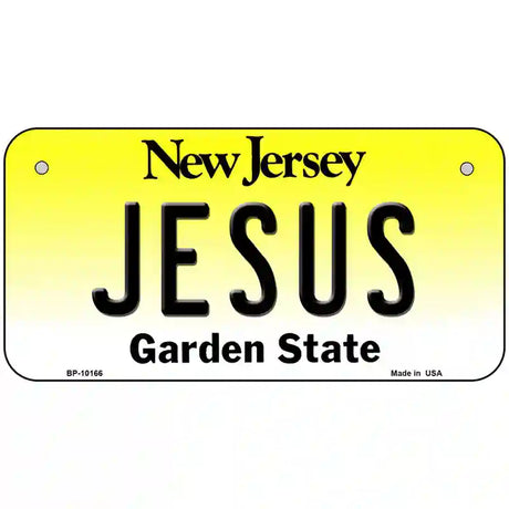 Jesus New Jersey Metal Novelty License Plate 6" x 3" (BP)