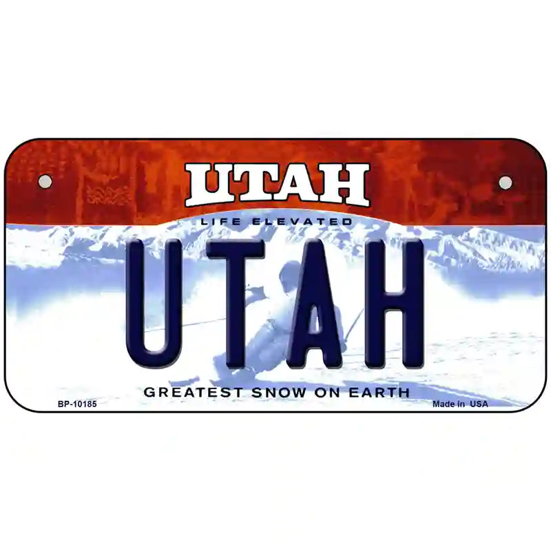 Utah Metal Novelty License Plate 6" x 3" (BP)