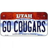 Go Cougars Utah Metal Novelty License Plate 6" x 3" (BP)