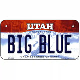 Big Blue Utah Metal Novelty License Plate 6" x 3" (BP)