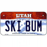 Ski Bum Utah Metal Novelty License Plate