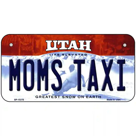 Moms Taxi Utah Metal Novelty License Plate 6" x 3" (BP)