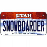 Snowboarder Utah Metal Novelty License Plate 6" x 3" (BP)