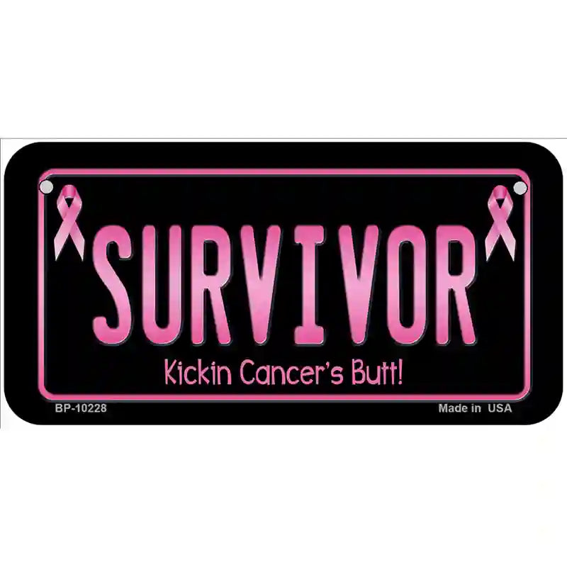 Survivor Metal Novelty License Plate 6" x 3" (BP)