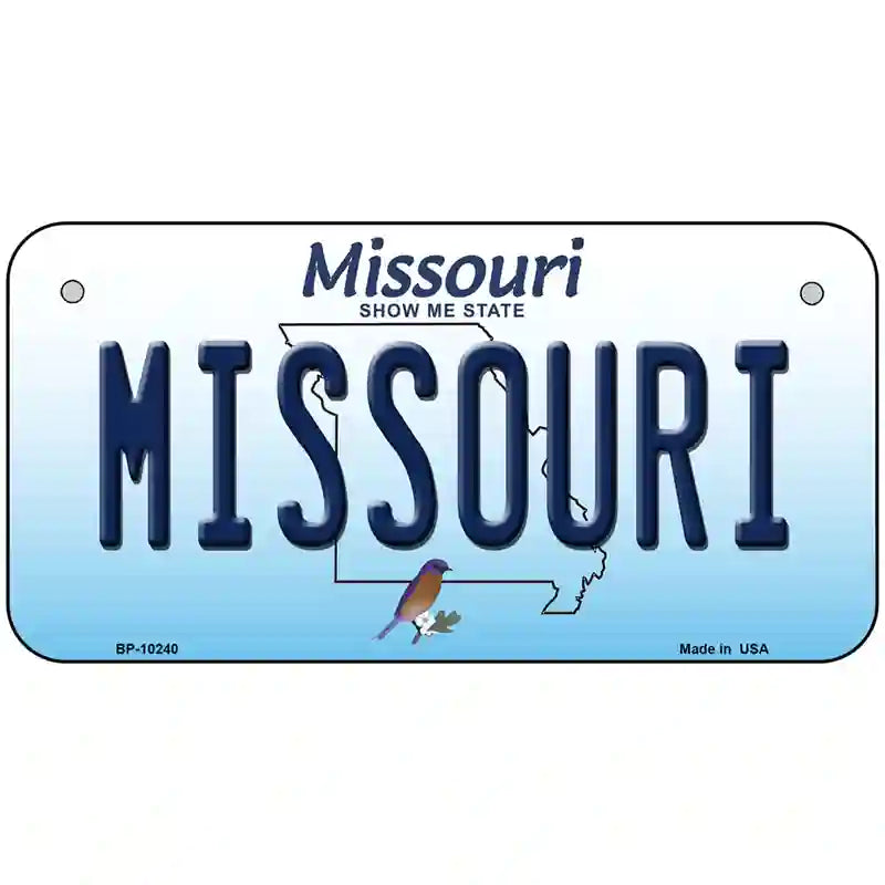 Missouri Metal Novelty License Plate 6" x 3" (BP)