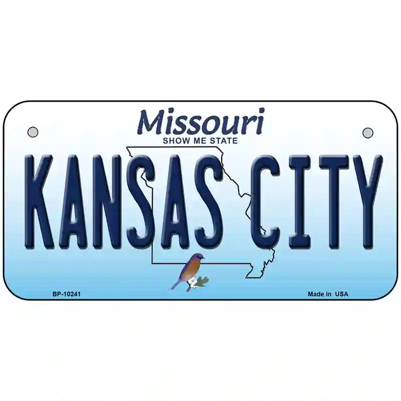 Kansas City Missouri Metal Novelty License Plate 6" x 3" (BP)