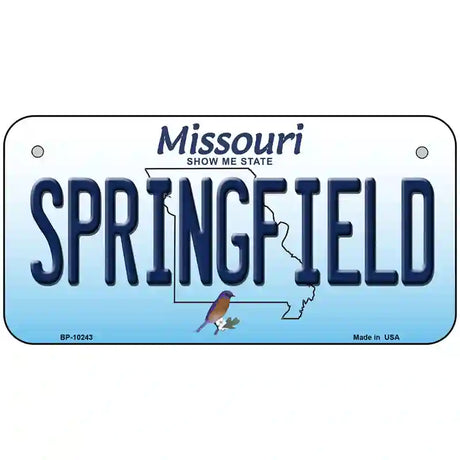 Springfield Missouri Metal Novelty License Plate 6" x 3" (BP)