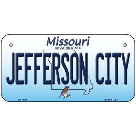 Jefferson City Missouri Metal Novelty License Plate 6" x 3" (BP)