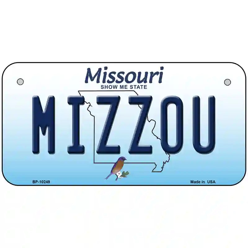 Mizzou Missouri Metal Novelty License Plate 6" x 3" (BP)