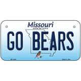 Go Bears Missouri Metal Novelty License Plate 6" x 3" (BP)