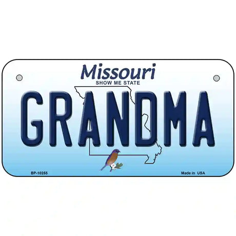 Grandma Missouri Metal Novelty License Plate 6" x 3" (BP)