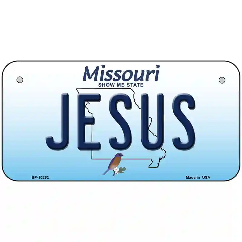 Jesus Missouri Metal Novelty License Plate 6" x 3" (BP)