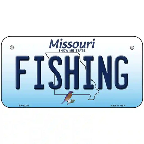 Fishing Missouri Metal Novelty License Plate 6" x 3" (BP)