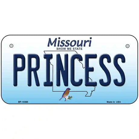 Princess Missouri Metal Novelty License Plate 6" x 3" (BP)