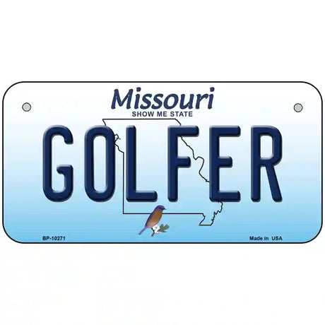 Golfer Missouri Metal Novelty License Plate 6" x 3" (BP)