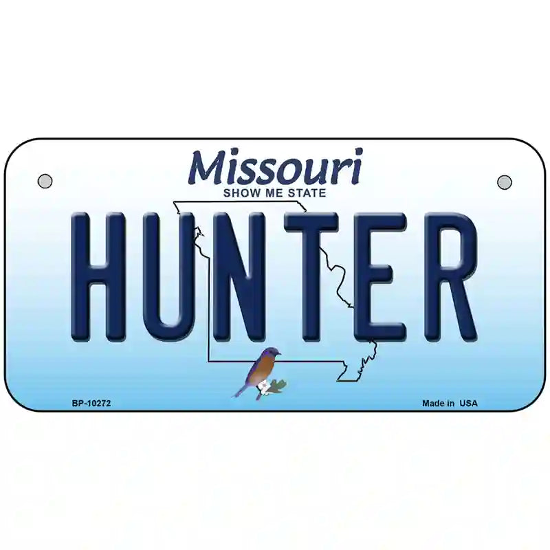 Hunter Missouri Metal Novelty License Plate 6" x 3" (BP)