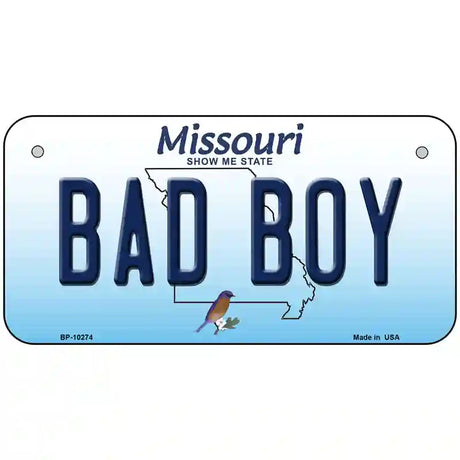 Bad Boy Missouri Metal Novelty License Plate 6" x 3" (BP)