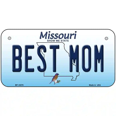 Best Mom Missouri Metal Novelty License Plate 6" x 3" (BP)