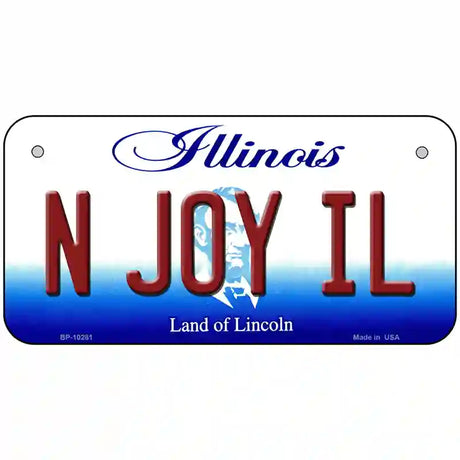 N Joy IL Illinois Metal Novelty License Plate 6" x 3" (BP)