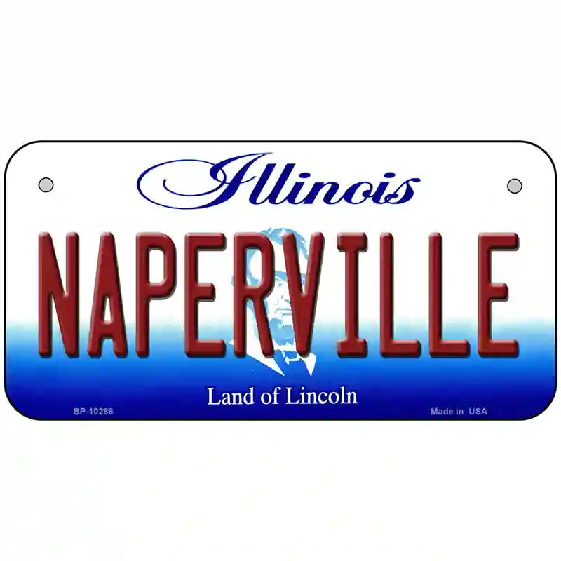 Naperville Illinois Metal Novelty License Plate 6" x 3" (BP)