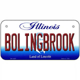 Bolingbrook Illinois Metal Novelty License Plate 6" x 3" (BP)